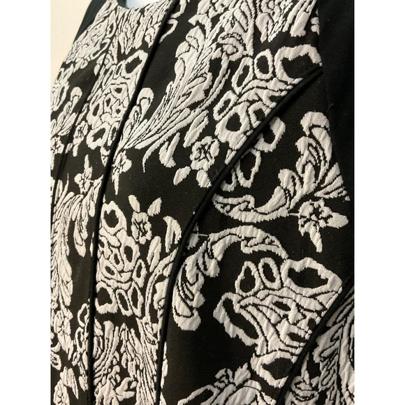 Alex Marie Black/White Printed A Line Dress Medium - Picture 2 of 10